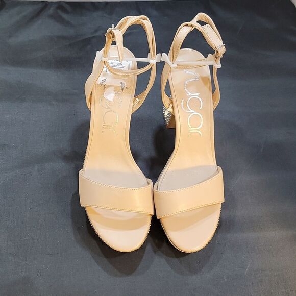 BRAND NEW SUGAR JANET WOMEN'S RHINESTONES SANDALS - Picture 3 of 16